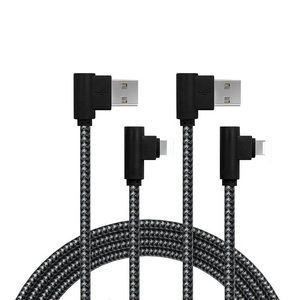 6ft 90 degree iPhone cable USB cord 2 pack